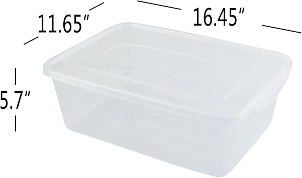 Vababa 2-Pack 16 L Pizza Dough Proofing Box with Lid, Dough Rising Box | Clear Food Pizza Storage Container, Large Capacity, BPA-Free, Dishwasher Safe, for Sourdough, Bread Dough & Pizza Dough