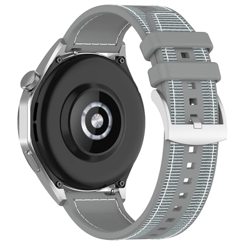 BabyValley Strap Compatible with Huawei Watch GT4 46mm Band, Adjustable Soft Silicone Wrist Strap Replacement Sports Wristband for Huawei Watch GT4 46mm Smart Watch Accessories (Grey)