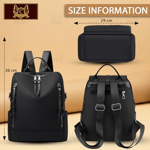 Image of Ethnic Style Waterproof Oxford Backpack for Women & Girls | Fashion Travel Canvas Look Nylon Bag | Large Capacity Printed Laptop Backpack for College
