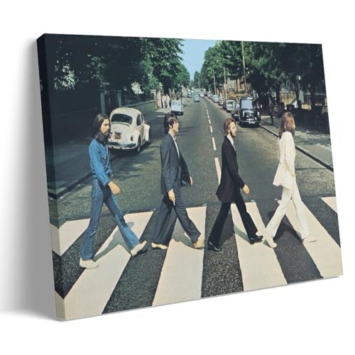 BBAUER Poster d’art Beatles sur toile – Impression d’art moderne pour chambre à coucher – 40 x 60 cm - Les Beatles, Paul McCartney, John Lennon, RIngo Starr, George Harrison BBAUER Poster d'art Beatles sur toile - Impression d'art moderne pour chambre à coucher - 40 x 60 cm