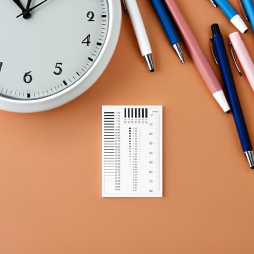TEHAUX Medidor de Espesor de Vidrio de Alta Precisión y Juego de Tarjetas de Comparación de Defectos 4 piezas Herramienta de Medición Plástica con Visibilidad para Construcción y Manufactura miniatura 5