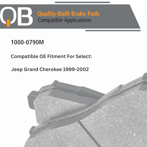QUALITY-BUILT Front Semi-Metallic Brake Pads, QB 1000-0790M, Compatible with 1999-2002 Jeep Grand Cherokee by Quality-Built - Image 3
