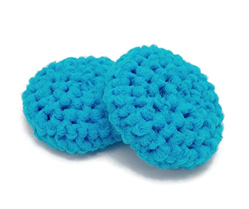 Handmade Turquoise Blue Reusable Dish Scrubbers Set of 2