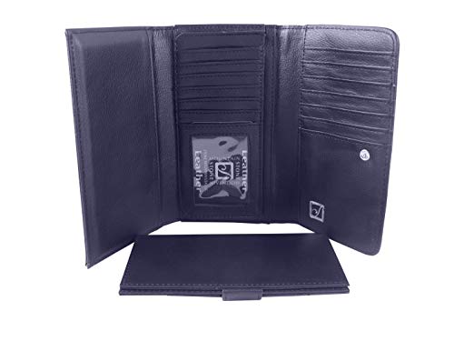 Ludlow Navy SLG Trifold Leather Clutch Wallet3