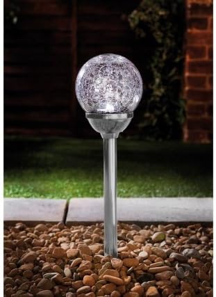 Stunning Vegas Pack of 5 XL Crackle Ball Post Lights Offered in Chrome/Black Nickel