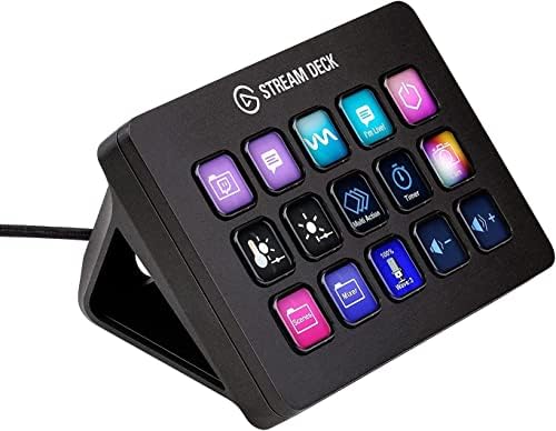 Elgato Stream Deck MK.2 – Studio Controller, 15 macro keys, trigger actions in apps and software like OBS, Twitch, ​YouTube and more, works with Mac and PC