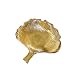 Garneck Mini Bandeja de Joyería Plato de Joyería Baratija Plato Ginkgo Forma de Hoja Bandeja Decorativa para Anillos Collar Pulsera Dorado