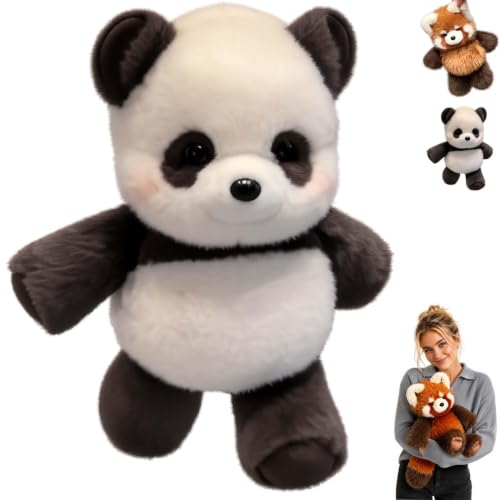 Peluche panda roux qui court et jouet doudou kawaii pour enfant