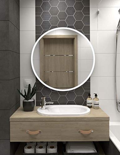 Alfa Design Hub Wall Mirror with Wood Frame Round Wall Mirror for Entryways, Washrooms, Living Rooms, and More Doubles as Modern Wall Art, Frameless Mirror - (30 inch, White) (B08V8RR45Y) Amazon Price History, Amazon Price Tracker