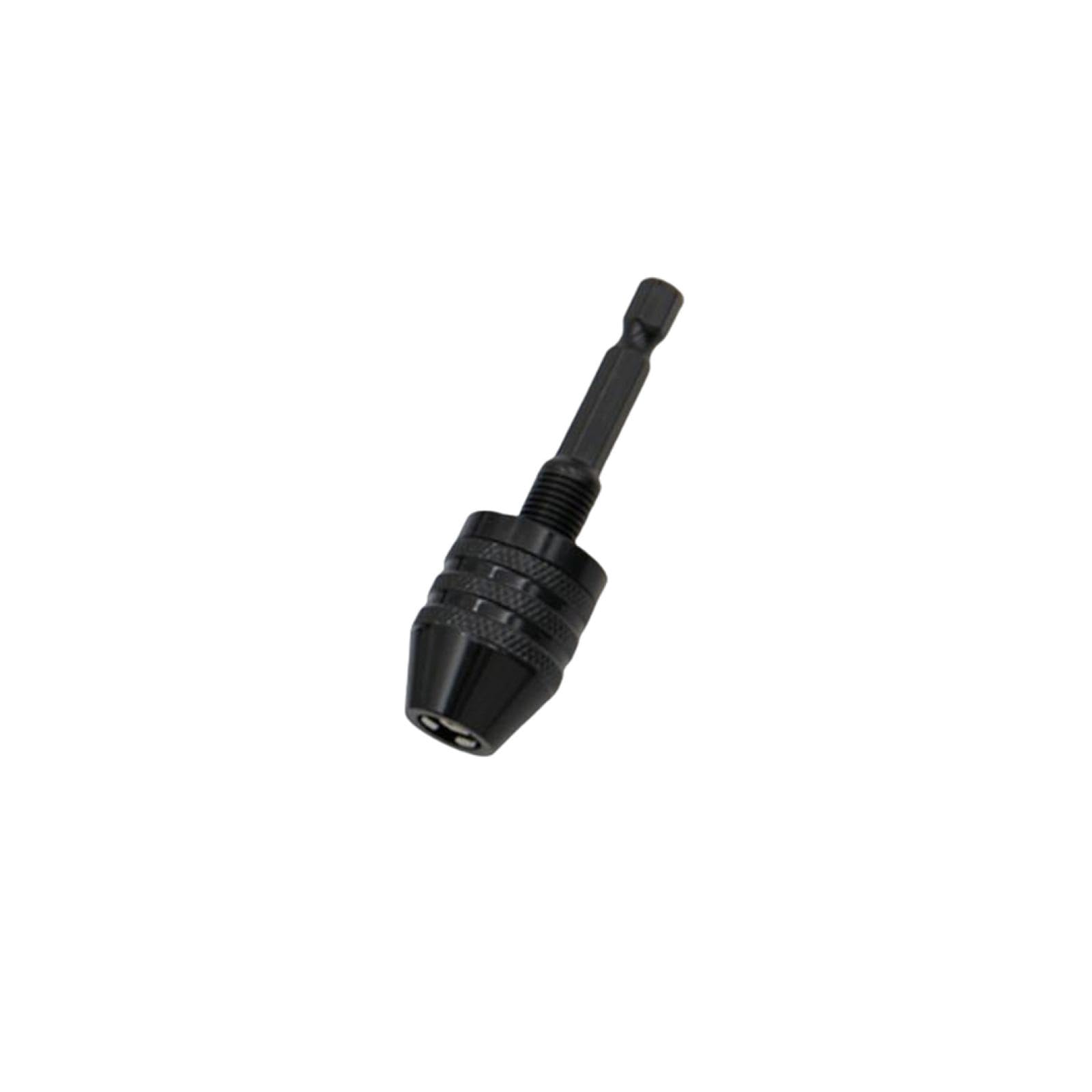 Mini mandrino autoserrante per punte da trapano elettriche, convertitore di pinza, estensione, adattatore per trapano, utensile di fissaggio, attacco esagonale da 1/4" (esagonale nero da 0,3 a 6,5)