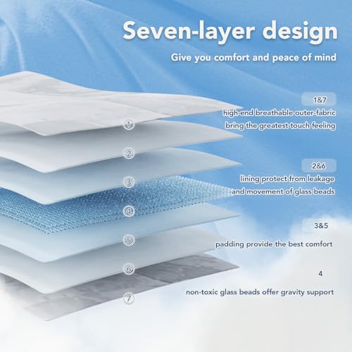Topcee Weighted Blanket for Adults (20 lbs, 60" x 80") Queen Size Soft Cooling Heavy Blanket Sleeping, Apply to 190-210 lbs Body, Thick Breathable Blanket with Glass Bead, Easy Care