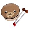 Flameer Handtrommel, percussie-instrument, beer in cartoonvorm, voor kinderen, karaoke, party, feest, speelgoed voor…