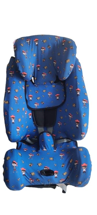 moon-bebe Funda de algodón para Silla de Coche Compatible con Klippan Triofix Century y klippan OPTI 129 (Azul Marino)