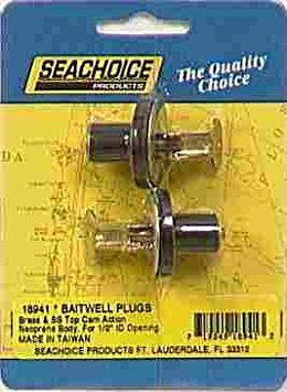 Seachoice Deck & Baitwell Plugs Stainless Steel 1/2 In. 2 / Card4