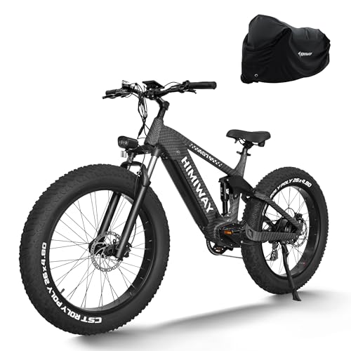 Himiway Cobra/D7 King Ebike Herren, Fully E-Mountainbike mit 960W Akku, 26'×4.5' Elektrisches Fatbike mit Vollfederung, bis zu 128 km, 8 Gänge, Hydraulische Scheibenbremsen, 25 Km/h 250W Motor