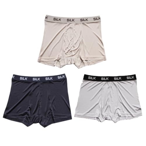 GAOGAO Real Mulberry Silk Mens Intimates Underwear Breathable and Smooth Men's Boxer Briefs