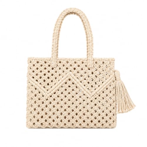 Image of Women's Handmade Macrame Crossbody Sling Bag Tote Bags Beautiful & Fancy Ladies Purse For Girls Women's Mobile Pouch Friends Gifts Birthday Marriage Party and Events,1- Piece