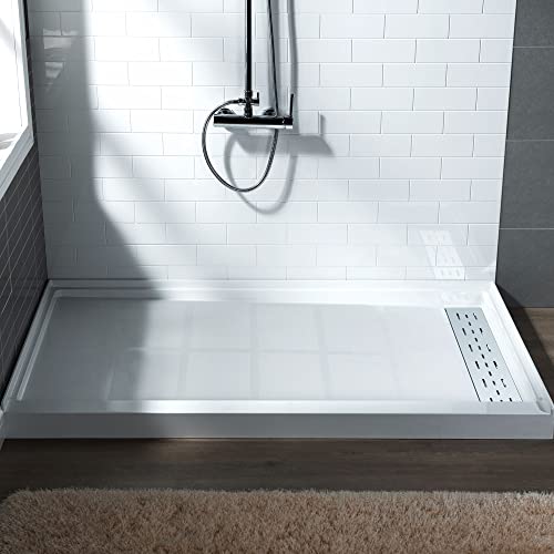 Woodbridge Sbr4836-1000R-Ch Shower Base, 48"X 36", White With Chrome Cover #TOP2