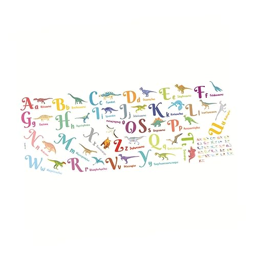 ibasenice Wandsticker Dino für Kinderzimmer Alphabet-aufkleber Wanddeko mit Dinosaurier-motiv Leicht Anzubringen und Abzunehmen Langlebig und Abriebfest