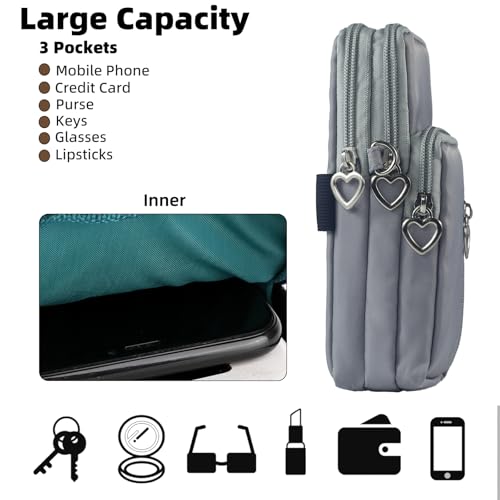 Image of JANKS Small Crossbody Bag for Women - Mini Phone Purses with Crossbody Strap and Wallet - Nylon Arm Bag