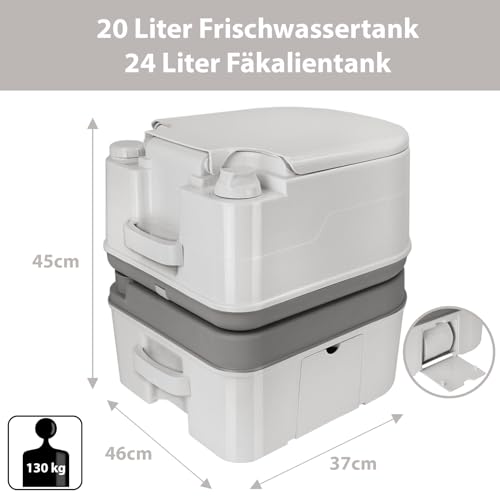 Campingtoilette Montafox mit 24 Litern Fassungsvermögen