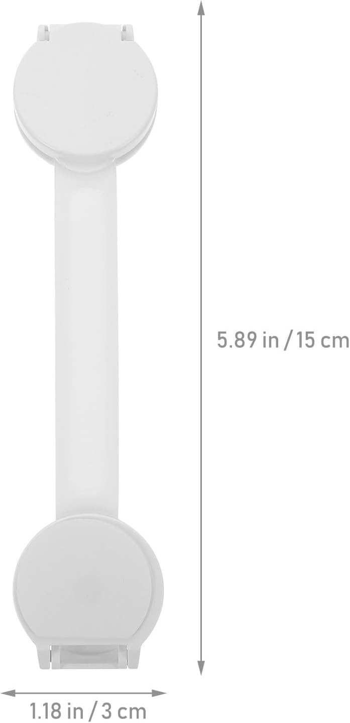 10pcs Childproof Cabinet Locks White Strap Proofing Safety Latches for Refrigerator and Drawer Adhesive Household Guard Locks