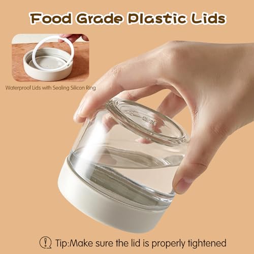 YUEYEE 4 Pack 10 OZ Overnight Oats Gläser,Einmachgläser mit Schraubdeckel für Overnight Oats Salat Joghurt Pudding Chutney Dessertgläser,Wiederverwendbare Glasbehälter mit Deckel Als Mason Jar