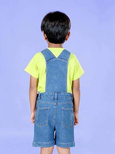 Image of KiddoPanti Boys Denim Dungaree Shorts