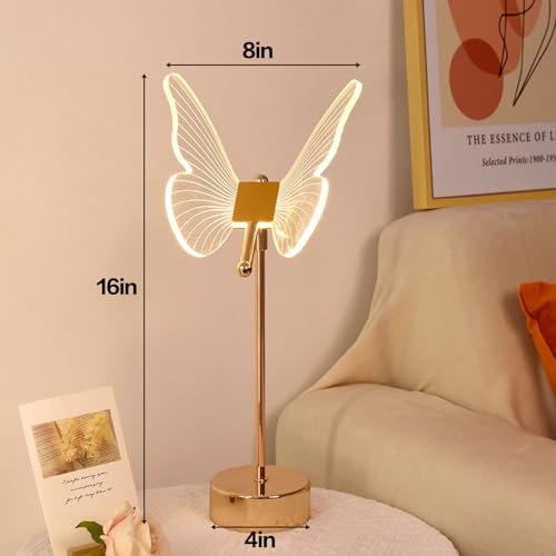 Brovokin HDD001 Led Butterfly Table Lamps,Cute Beside Lamps Nightstand Lamp,Cordless Table Lamp thumb #5