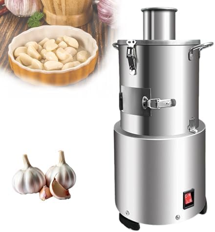 Electric Garlic Peeler Machine - Commercial Stainless Steel 200W, 30kg/H Capacity, 110V & 220V, Efficient Garlic Skin Remover for Restaurant & Home Use