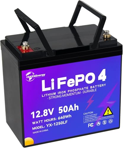 Image of 12V 50Ah Lithium Battery, Rechargeable LiFePO4 Battery with Built-in 50A BMS Board, 5000+ Deep Cycles, Perfect for RV, Solar System, Fishing Boat, Camper.
