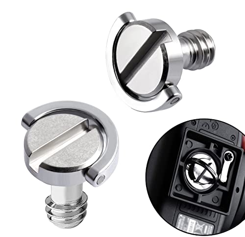 Set Di 5 Viti Per Fotocamera 1/4" In Acciaio Inox – Montaggio Per Treppiedi, Piastre E Teste A Sfera, Con Anello A D
