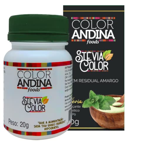 Adoçante Stévia 20g | COLOR ANDINA | 100% natural | Zero açúcares