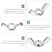 NUOBESTY 50pcs Carbon Steel 1/4-20 Thread Butterfly-Shaped Fastening Nuts Zinc-Plated Durable Hand-Twist Nuts for Industrial Assembly