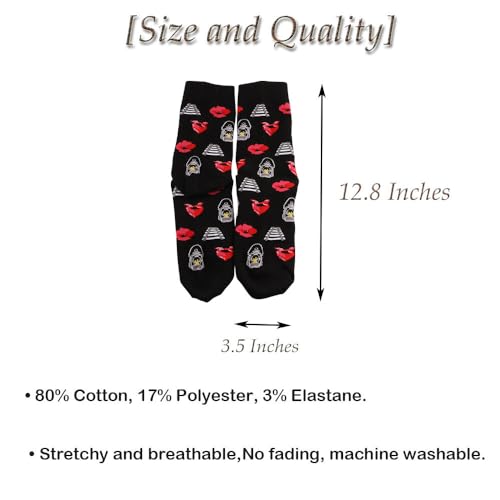 TOBGBE 2 Pairs H-adestown Musical Gift H-adestown Musical Socks H-adestown Merchandise2