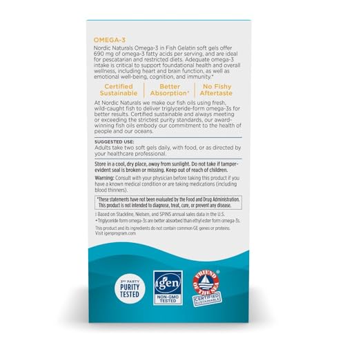 Nordic Naturals Omega-3 in Fish Gelatin, Lemon Flavor - 60 Fish Gels - 690 mg Omega-3 - Fish Oil - EPA & DHA - Immune Support, Brain & Heart Health, Optimal Wellness - Non-GMO - 30 Servings - image 6