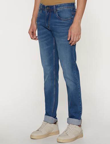 Image of Peter England Men Mid Rise Premium Skinny Fit Stretchable Jeans