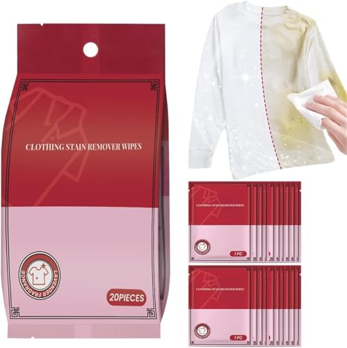 Toallitas húmedas quitamanchas empaquetadas individualmente, toallitas R-emover de ropa, eliminación de manchas de ropa, removedor de manchas de emergencia, adecuado para ropa, zapatos y sábanas (1)