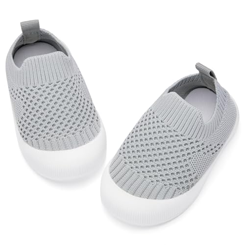 Image of BACSAC Baby Toddler Unisex Infant Shoes Boys Girls Beige Mesh Breathable Non-Slip Soles 6-36 Months