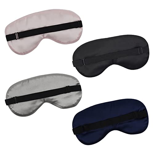 Lersvicvil 4 Pack Eye Mask For Sleeping Silky Soft Satin Blindfold Adjustable Strap Night Eye Cover For Women Men #TOP1