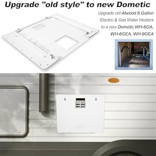 94946 RV Water Heater Access Door Conversion Kit Replacement fit for Atwood 6 Gallon Heaters for Dometic WH-6GEA, WH-6GA, WH-9GEA, with 12.5" x 16.5" Cutout - White