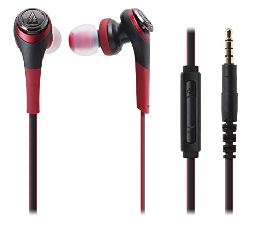 audio-technica インナーイヤーヘッドホン ブラックレッド ATH