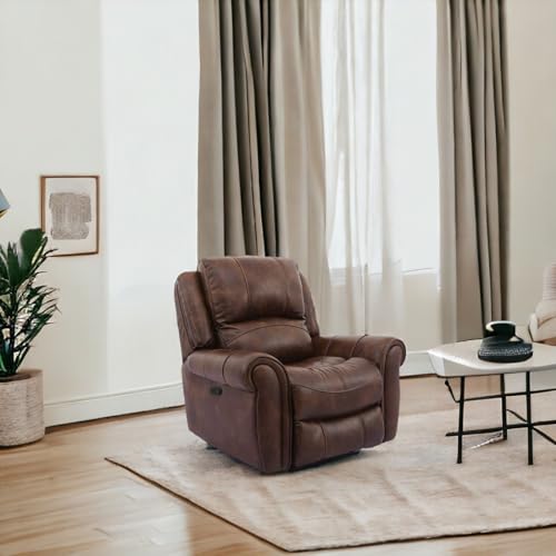 Image of Torque - Romio 1 Seater Leatherette Manual Recliner | Recliner Sofa /Chair for Living Room, Bedroom, Office | 1 Year Warranty - Brown