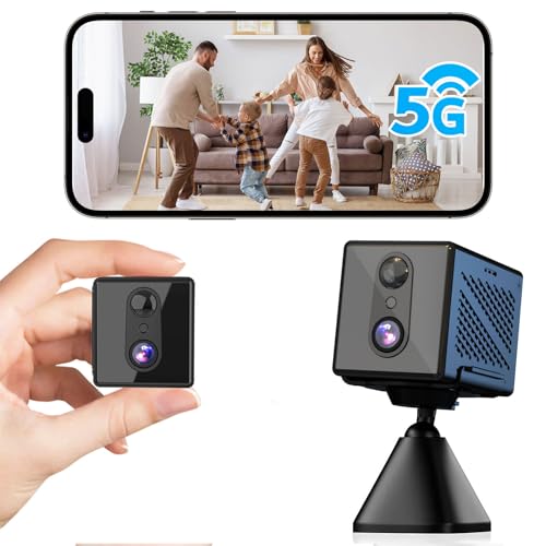 2025 Upgraded 4K Security Camera, 5GHz WiFi Indoor Camera, Home Security Camera with Night Vision, Motion Sensor, Long Battery Life, Motion Detection, Remote Viewing, Wireless Surveillance Cam