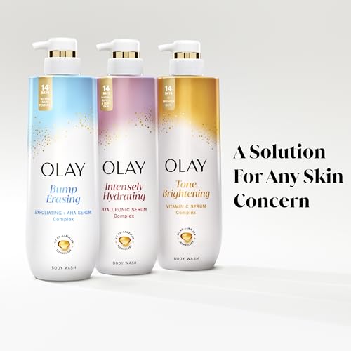 Olay Body Wash with Vitamin C and Vitamin B3, Cleansing & Nourishing, 17.9 Fl Oz (Pack of 4)