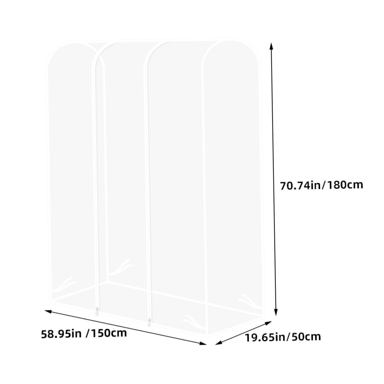 Alipis Copertura Protettiva Trasparente Design Moderno e Portatile per Stand Appendiabiti per Organizzazione Casa e Protezione Abiti in Plastico