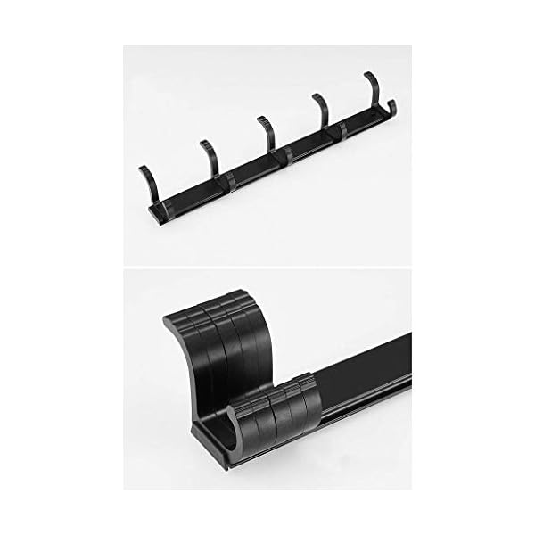 OH Bathroom Hook Clothes Hooks Adjustable Hand Towel Coat Holder Hooks Rack Roll Hanger Wall Mount Strong Viscose Hooks Hanger Hook Black Coat Hooks Retro - Image 6