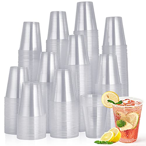 420 Pack 16oz Clear Disposable Plastic Cups,Cold/Hot Drinking Cups,Transparent Plastic Party Container for Water, Iced Cold Coffee, Juice, Soda