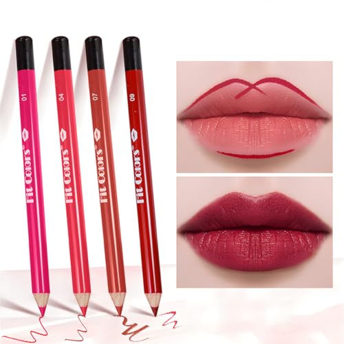 12 Couleurs Matte Lip Liner Pencil Set,Rouge à lèvres velours mat crémeux,Kit de maquillage pour les lèvres en une étape,Fit Colors Long Lasting Waterproof Smooth High Pigmented Lip Makeup – Image 5