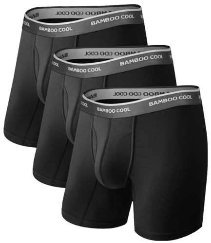 Image of BAMBOO COOL Breathable Men's Underwear Modern Multipack Comfortsoft Moisture-Wicking Boxer Briefs 6 Pack